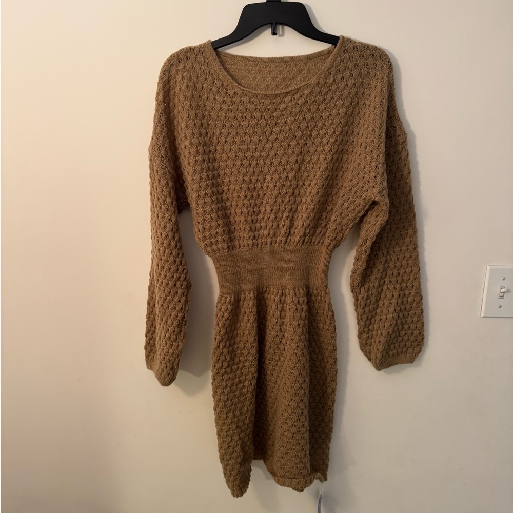 Cupshe Cozy Brown Knit Dress